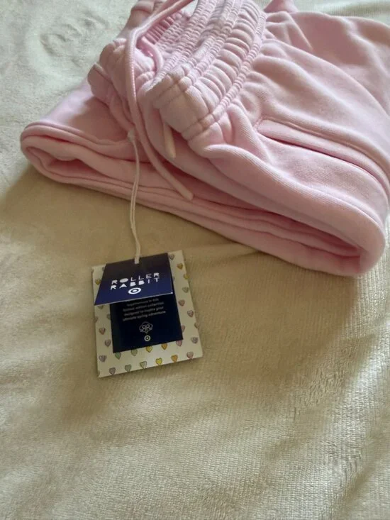 💗🐰 Roller Rabbit x Target Jogger Sweatpants Soft Pink NWT size XS - Picture 5 of 8